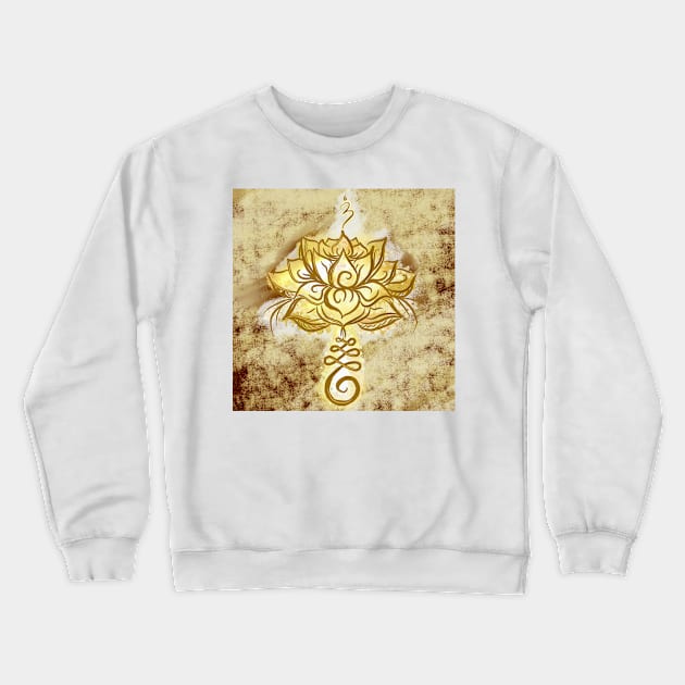 The Noble Path to the Golden Lotus Crewneck Sweatshirt by laceylschmidt